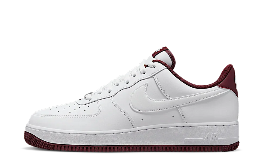 Nike Air Force 1 Low '07 White Dark Beetroot — The classic with a Dark Beetroot touch
