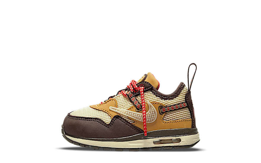 Nike Air Max 1 Travis Scott Cactus Jack Baroque Brown (TD) — Børnesko med samlerstil