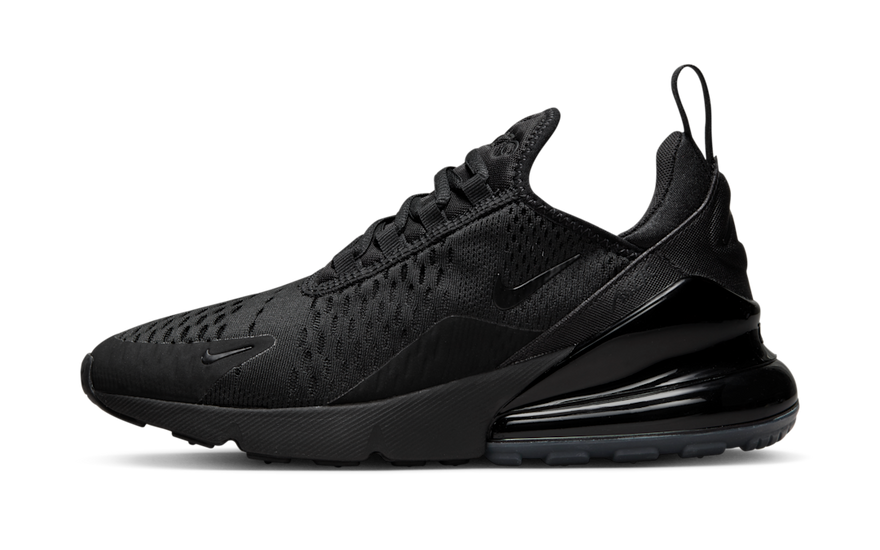 Nike Air Max 270 Triple Black — Miejski styl i wygoda przez cały dzień
