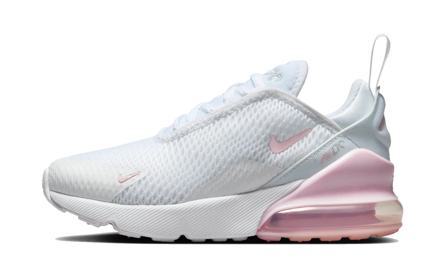 Nike Air Max 270 White Light Smoke Grey Pink Foam (PS): guía de tallas y looks con un toque rosa