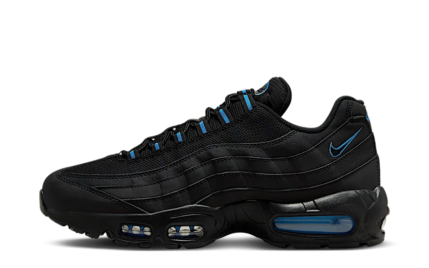 Nike Air Max 95 Black University Blue — 90s Icon with a Modern Touch
