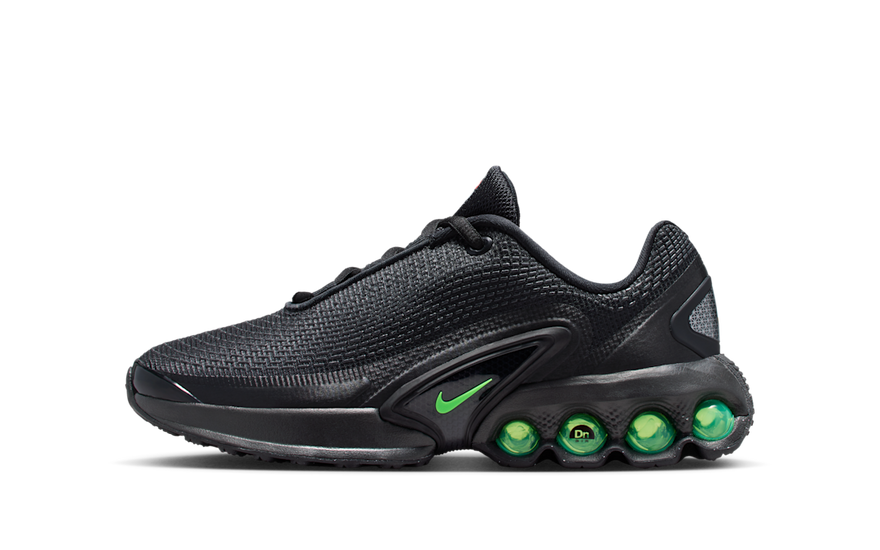 Nike Air Max Dn Black Green Strike: actitud urbana y amortiguación visible