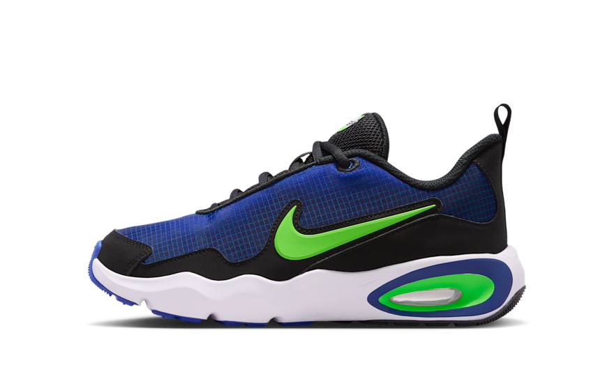 Nike Air Max Nova Racer Μπλε Μαύρο Πράσινο Strike: ρετρό στυλ και ορατή απορρόφηση κραδασμών
