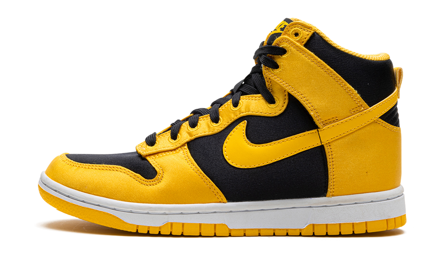 Nike Dunk High Satin Goldenrod — Satén goldenrod para un estilo urbano