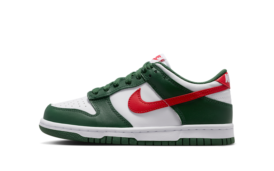 Nike Dunk Low Fir White University Red: the classic retro sneaker your wardrobe needs