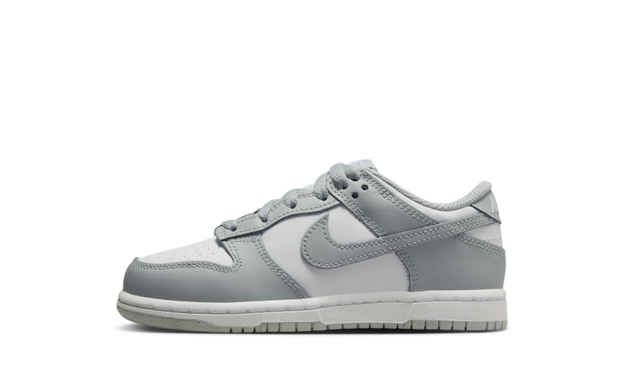 Nike Dunk Low White Light Smoke Grey (PS) — Stylish and comfortable urban kids' sneakers