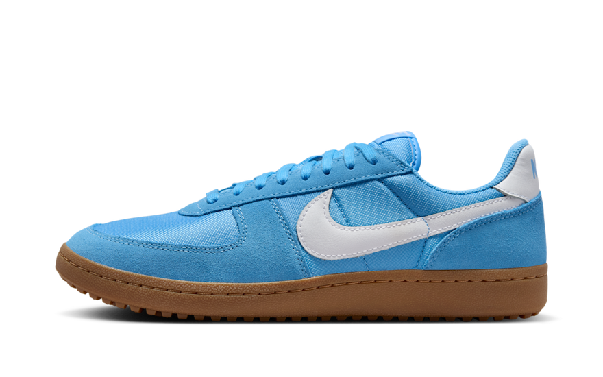 Nike Field General University Blue Gum Medium Brown White: zapatilla retro urbana con suela gum
