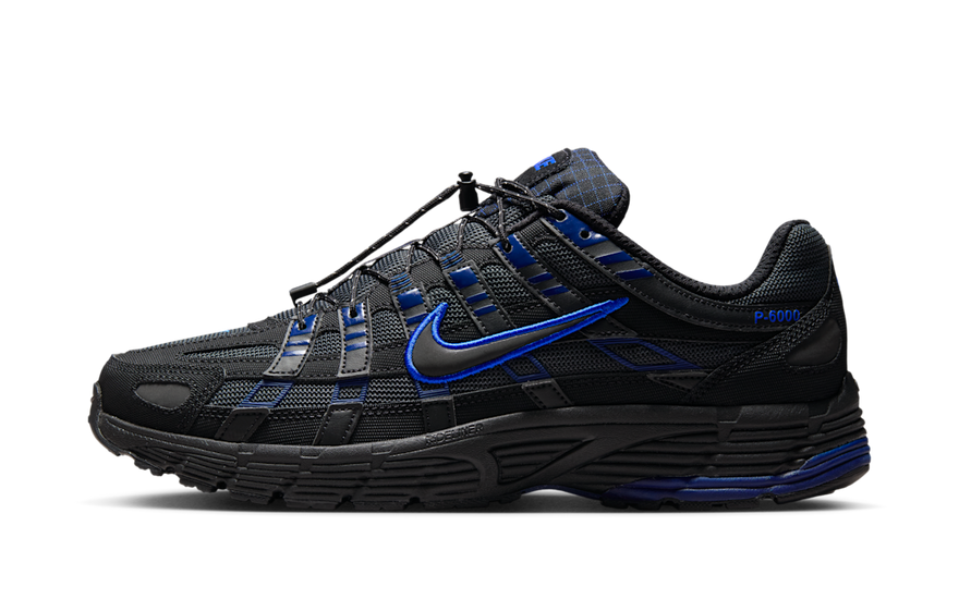 Nike P-6000 Black Anthracite Blue Void — retro running with urban style
