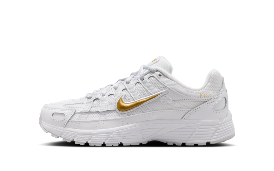 Nike P-6000 White Metallic Gold: Retro chic y confort moderno para tu día a día