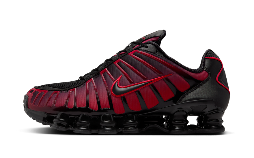 Nike Shox TL Black University Red Gradient: Responsive cushioning and urban style