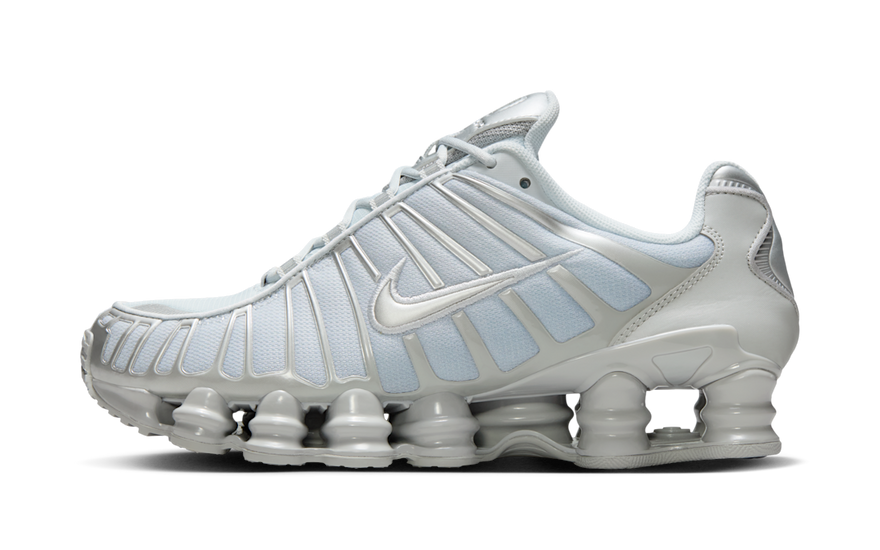 Nike Shox TL Pure Platinum Smoke Grey — Modern retro with responsive cushioning