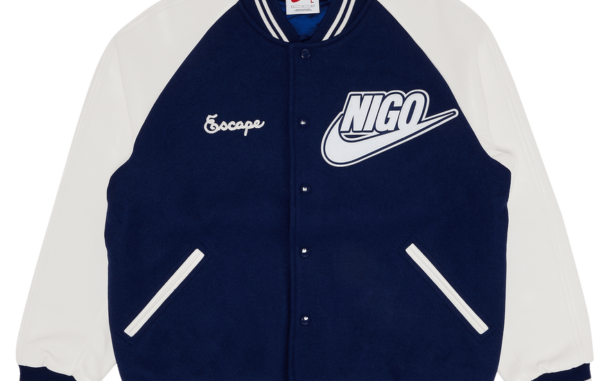 Nike x Nigo NRG Varsity Jacket Navy: la varsity que domina la calle