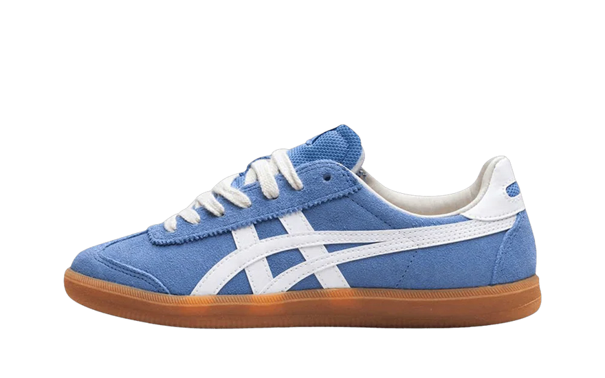 Onitsuka Tiger Tokuten Blue Fusion Gum: Blue Sneakers with Gum Sole and Retro Style