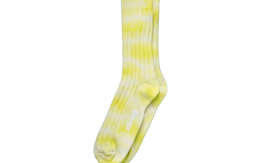 Stussy Dyed Ribbed Crew Socks Lime: El Accesorio Streetwear Que Tu Outfit Necesita