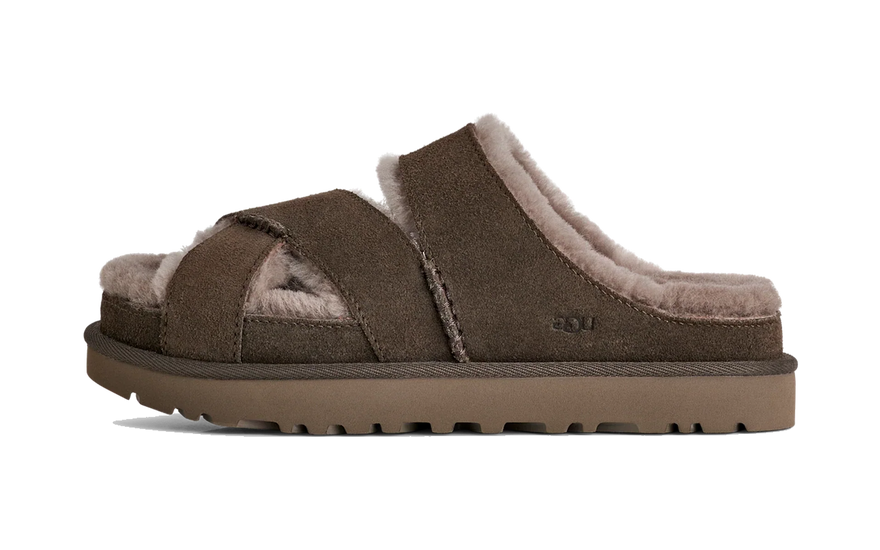 UGG Greenport Cross Strap Slide Dense Smoke: la sandalia gris que arrasa este verano