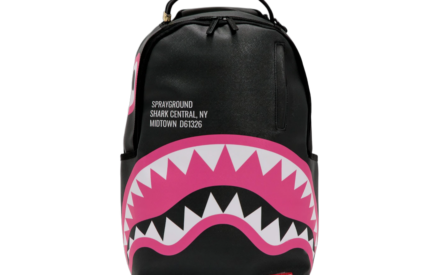 Sprayground Shark Central Pink DLXSV Backpack Black/Pink: la mochila tiburón que rompe el total black