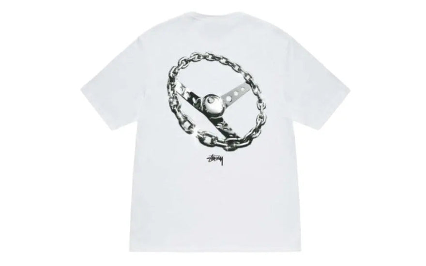 Stussy Samarreta de Cadena Blanca: la samarreta blanca que reinventa la roba de carrer