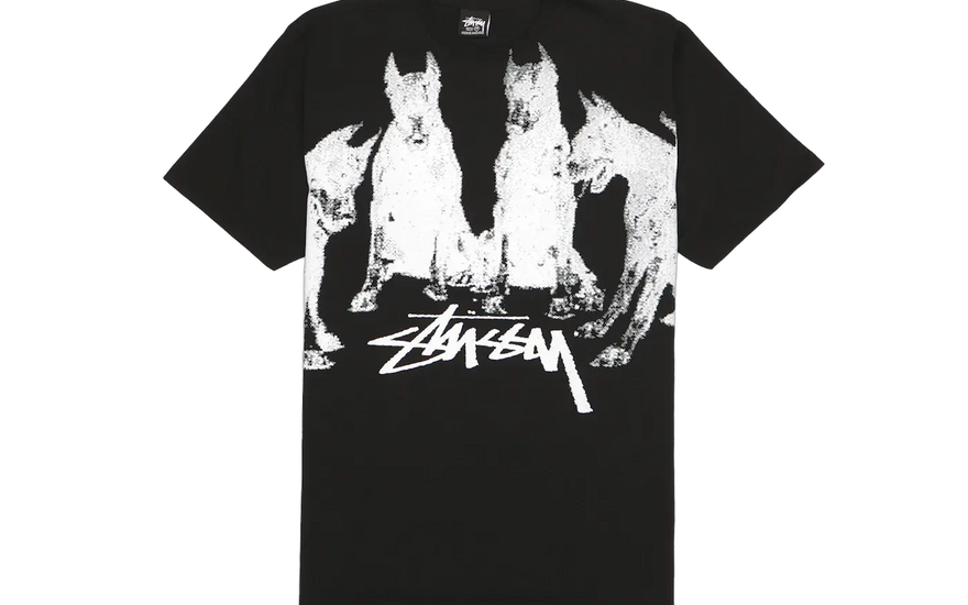 Stussy Doberman Tee Black: La camiseta que impone la calle