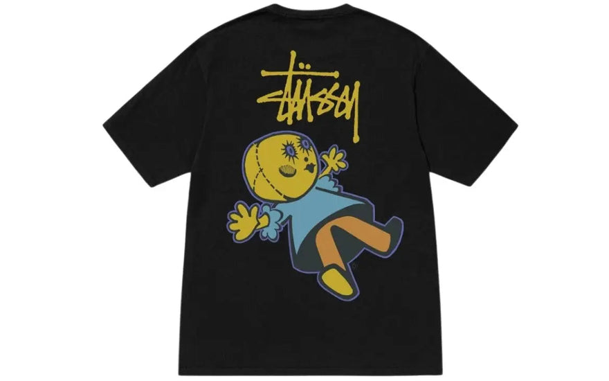 Stussy Dollie Pigmentově barvené tričko černé: nezbytné černé tričko pro pouliční módu