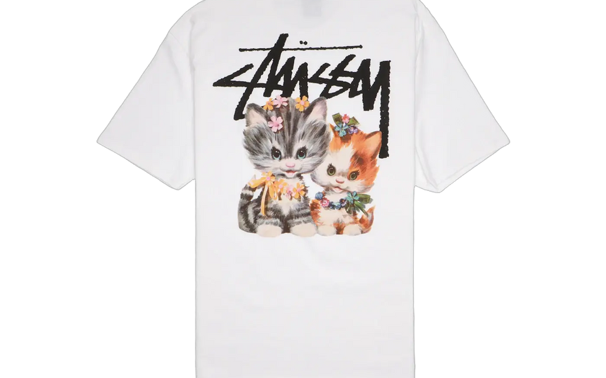 Stussy Kittens Tee White: La camiseta de gatitos que revitaliza tu streetwear