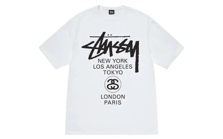 Stussy World Tour T-shirt White — The iconic t-shirt for your streetwear