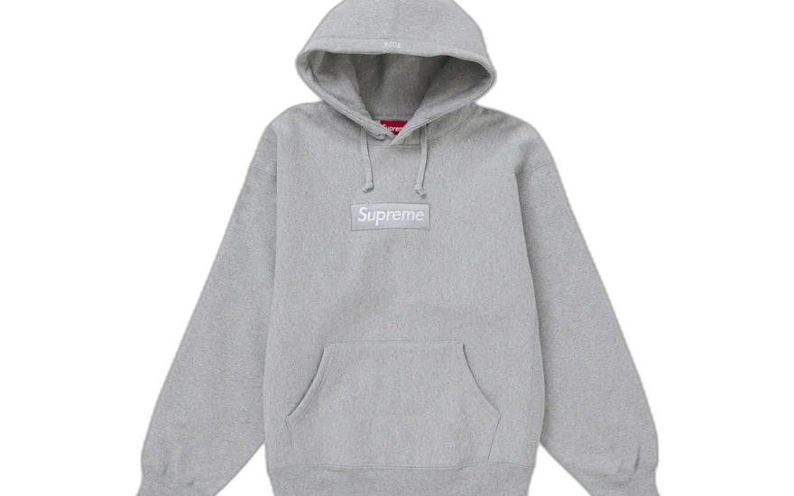 Supreme Box Logo Hooded Sweatshirt (FW24) Heather Grey: El icono de la moda urbana y la comodidad