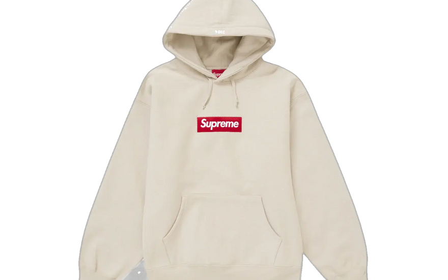 Supreme Box Logo Hooded Sweatshirt (FW24) Stone — the sweatshirt that defines your streetwear