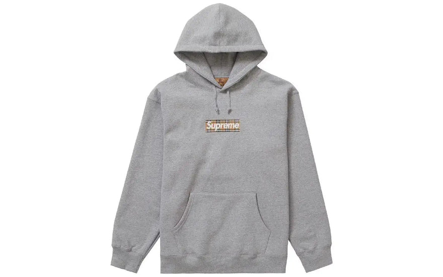 Supreme Burberry Box Logo Hættetrøje Lysgrå: samarbejdstrøjen du har brug for