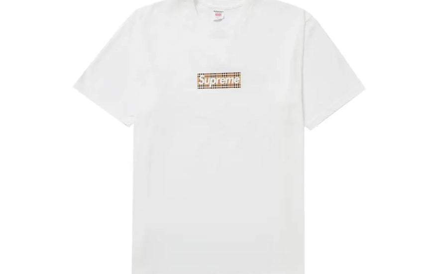 Supreme Burberry Box Logo T-shirt Hvid: t-shirten der omdefinerer gadebeklædning