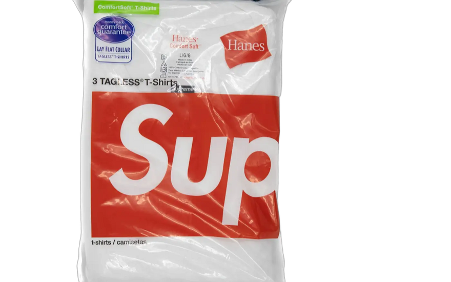 Supreme Hanes Tagless Tees (3 Pack) White - The essential white T-shirt