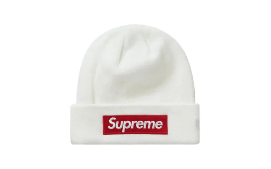 Supreme New Era Box Logo Beanie (FW21) White — El beanie blanco imprescindible del streetwear