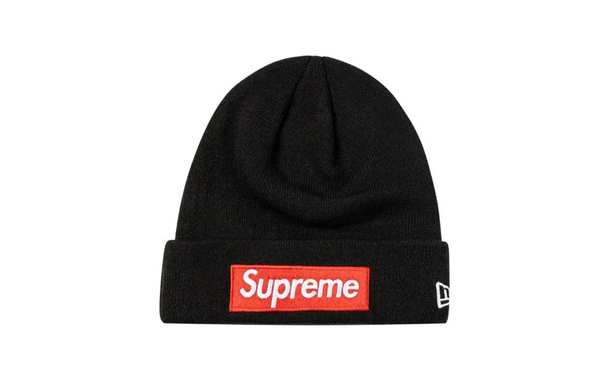 Supreme New Era Box Logo Beanie (FW22) Black — El beanie imprescindible para tu estilo urbano