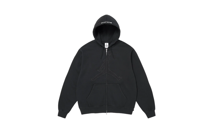 Supreme x Air Jordan Zip Up Hooded Sweatshirt Black: la sudadera con cremallera que se agotó en minutos