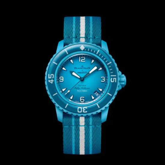 Swatch x Blancpain Fifty Fathoms Collection Blue Lagoon: el reloj azul que fusiona lujo y aventura