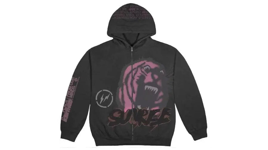 Travis Scott Cactus Jack pro Fragment Sunrise mikina s celým zipem černá — Spolupracující mikina, kterou potřebujete