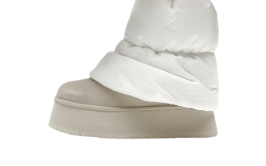 UGG Classic Mini Dipper Pufferlaars Wit Keramiek: mini puffer die je winterstijl revolutioneert