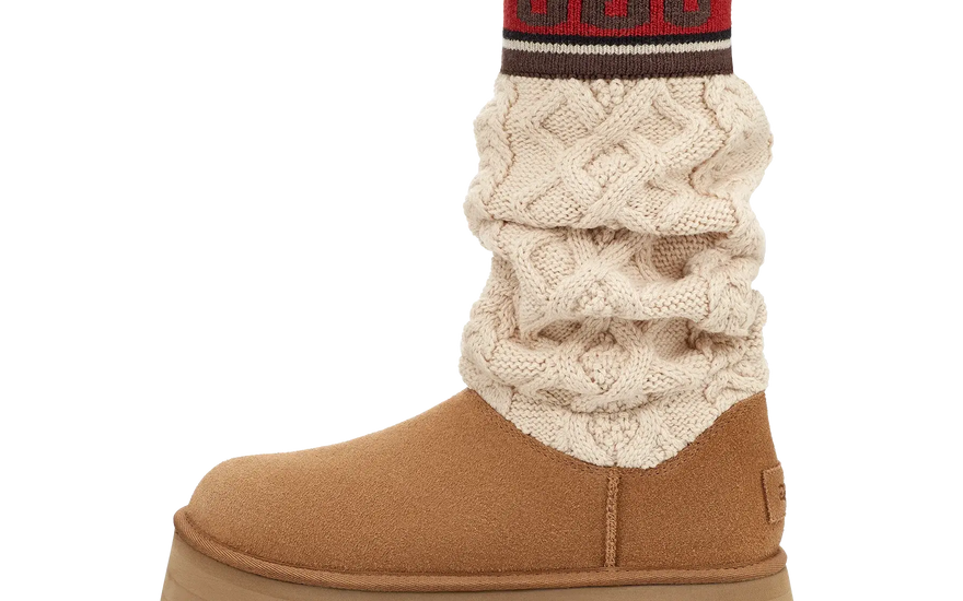 UGG Classic Sweater Letter Boot Chestnut — The cozy boot you need this winter