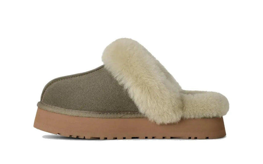 UGG Disquette Tøfler Mosgrøn Dæmpet Messing: Tøfler med stil og komfort