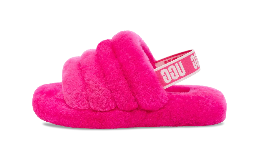 UGG Fluff Yeah Slide Rock Rose (Dzieci) — Komfort i styl dla maluchów