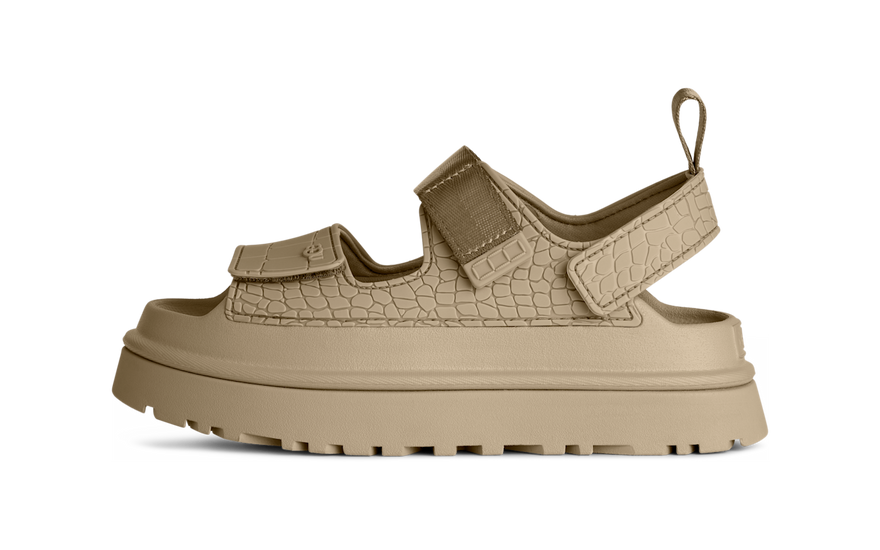 UGG GoldenGlow Embossed Sandal Mustard Seed: La Sandalia Mostaza que Arrasa Este Verano