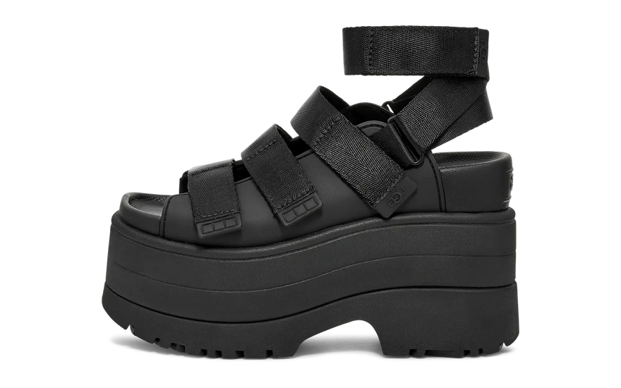 UGG Sandale cu Platformă GoldenRise Negre: Platformă elegantă pentru întreaga zi