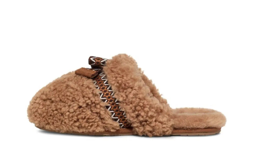 UGG Maxi Curly Sister Slide Chestnut: Najdelikatniejsze klapki na co dzień