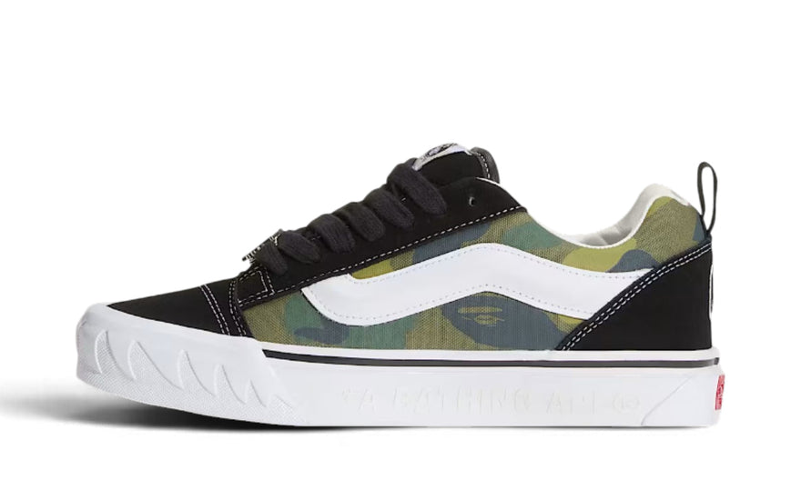 Vans Knu Skool Bape Camo Green: el camo japonés sobre la silueta más gorda de Vans