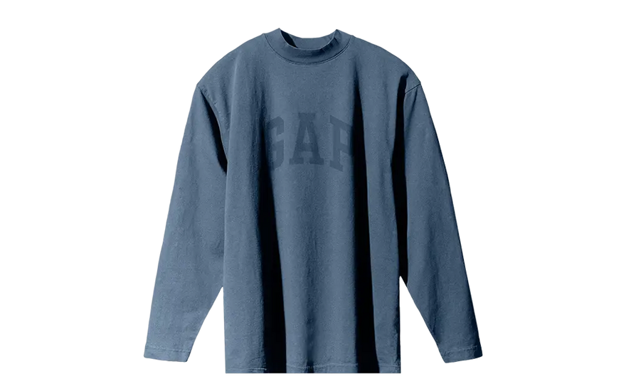 T-shirt de manga comprida Yeezy Gap Dove Azul Escuro: A t-shirt oversize que transforma o teu visual
