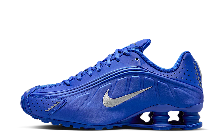 Nike Shox R4 Racer Blue Metallic Silver: stijl en schokdemping die opvalt