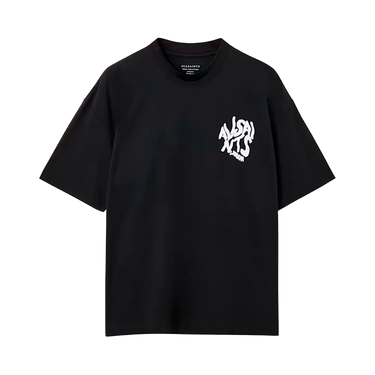 ALLSAINTS Orlando Logo Print Oversized T-Shirt Jet Black - M066PC-451 - View 1 | Next Step
