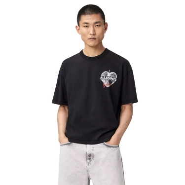 ALLSAINTS Reflect T-Shirt Washed Black - M012PF-162 - View 1 | Next Step