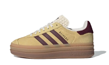 Adidas Gazelle Bold Platform Yellow Burgundy - IF5937 - View 1 | Next Step