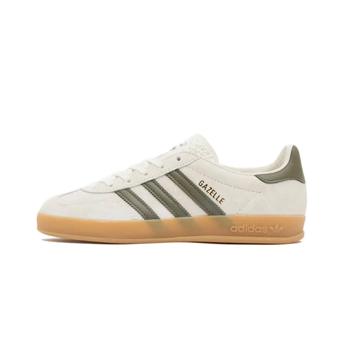 Adidas Gazelle Indoor Cloud White Olive Strata (Women's)