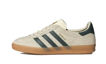 Adidas Gazelle Indoor Cream White Collegiate Green Gum - IH7502 - View 1 | Next Step